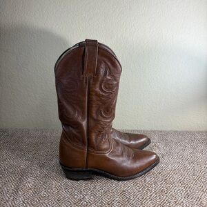 Ben Miller Brown Womans Cowboy Western Leather Boots Size 7.5 Boho Festival EUC